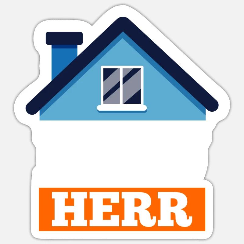 Bauherr - Sticker Größe S (10 x 10 cm) - Mattweiß
