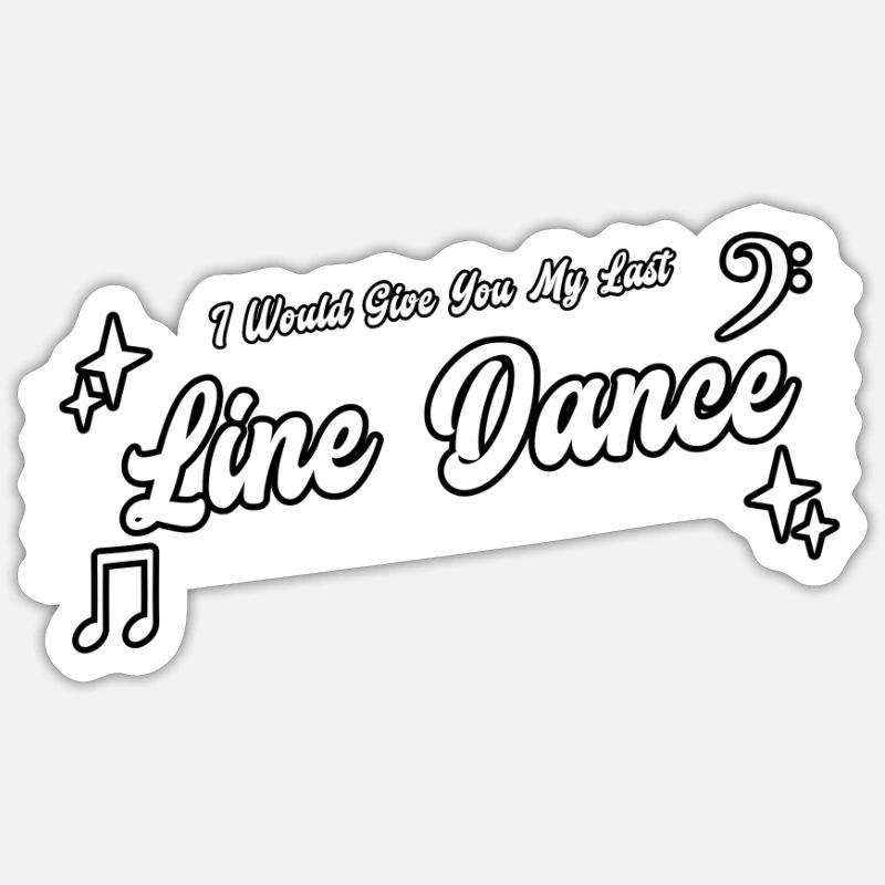 Romantic Line Dance - Sticker size S (10 x 10 cm) - white matte