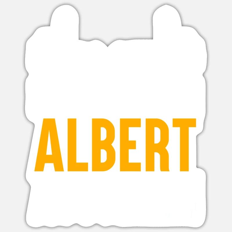 Albert Vorname Geschenk - Sticker Größe S (10 x 10 cm) - Mattweiß