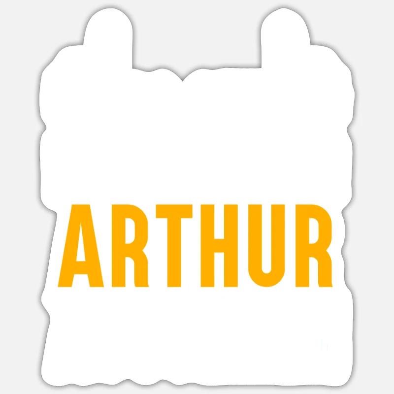 Arthur Vorname Geschenk - Sticker Größe S (10 x 10 cm) - Mattweiß