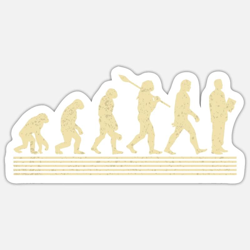 Évolution du médecin - Sticker taille S (10 x 10 cm) - blanc mat