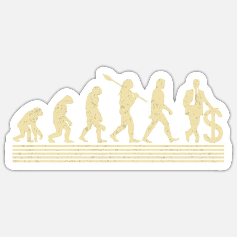 Entwicklung Des Finanzberaters - Sticker Größe S (10 x 10 cm) - Mattweiß