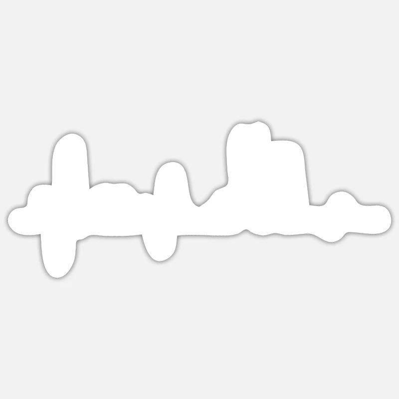 Coiffeur - Sticker taille S (10 x 10 cm) - blanc mat