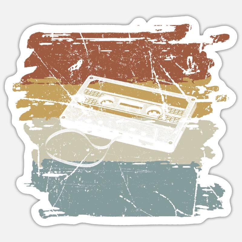 90s cassette 90s - Sticker size S (10 x 10 cm) - white matte