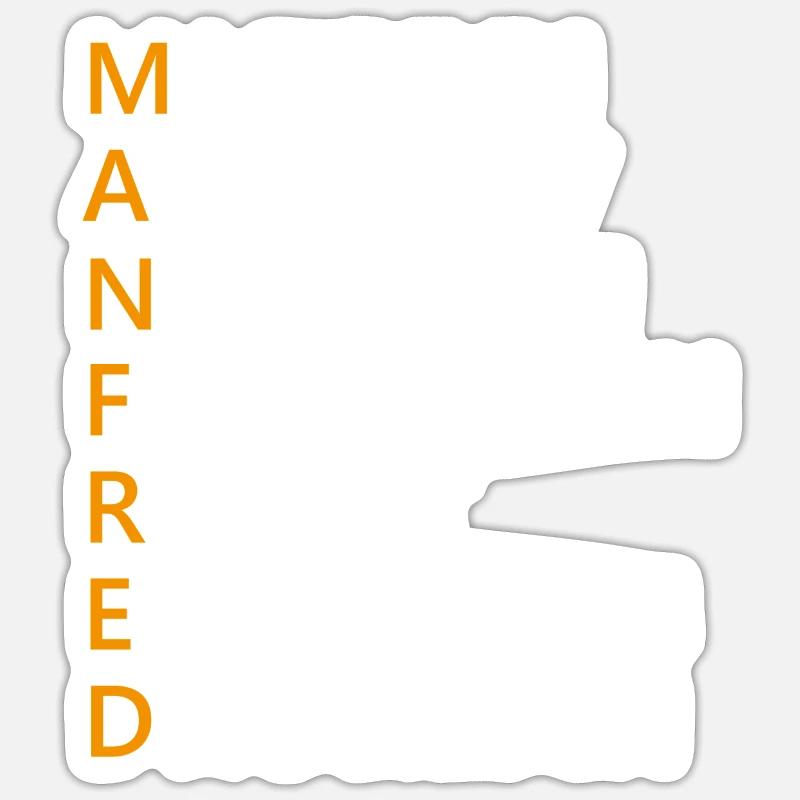 Manfred Name Geschenk - Sticker Größe S (10 x 10 cm) - Mattweiß