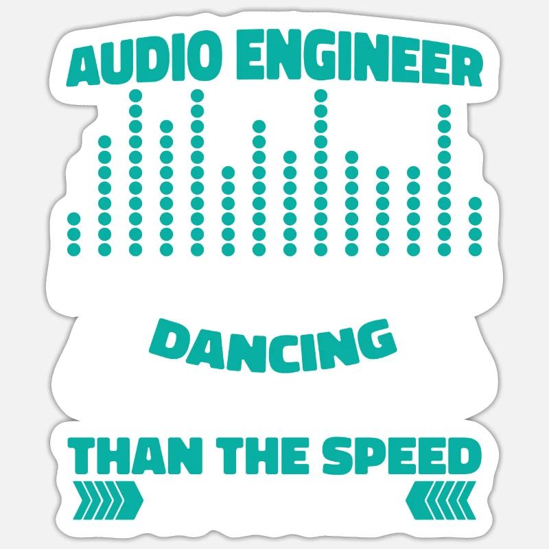Tontechniker Sound Audio Engineer - Sticker Größe S (10 x 10 cm) - Mattweiß