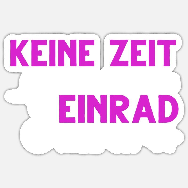 Keine Zeit Mädchen Unicycle Kinder Einrad Sticker Größe S (10 x 10 cm)