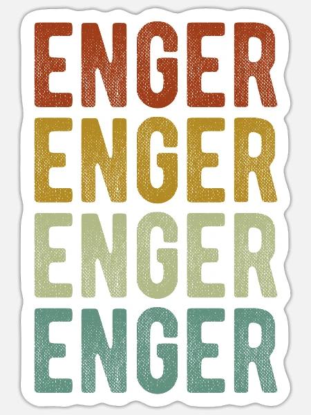 Enger Stadt Retro Vintage - Sticker Größe S (10 x 10 cm) - Mattweiß