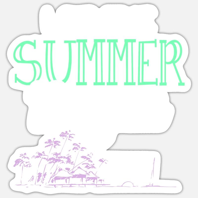 let the summer begin - Sticker size S (10 x 10 cm) - white matte