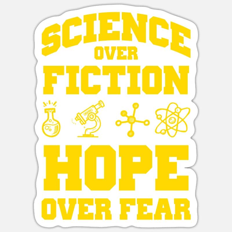 science science espoir - Sticker taille S (10 x 10 cm) - blanc mat