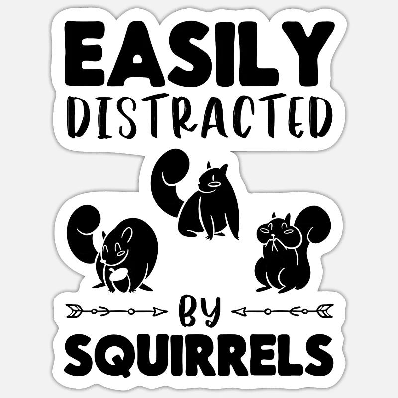 Eichhörnchen lieben Eichhörnchen leicht von Sticker Größe S (10 x 10 cm)