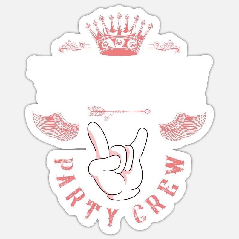 Tel Aviv Party Crew - Sticker taille S (10 x 10 cm) - blanc mat