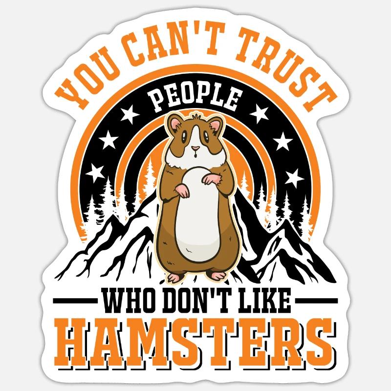Hamster Cadeau Hamster Doré Hamster Sticker taille S (10 x 10 cm)