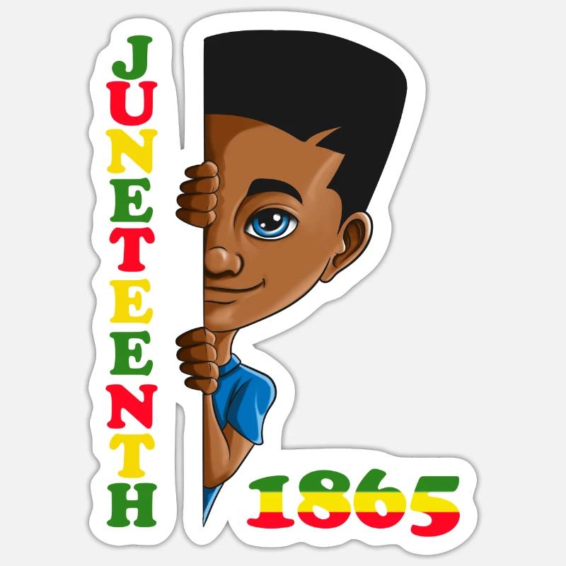 Le garçon ne cache plus Juneteenth 1865 Sticker taille S (10 x 10 cm)
