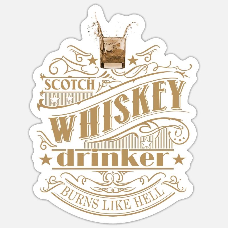 Whiskey Drinker Sticker size S (10 x 10 cm)