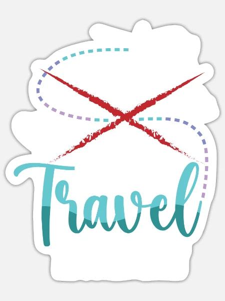 Abenteuer Reisen Präsent Reiseliebhaber - Sticker Größe S (10 x 10 cm) - Mattweiß