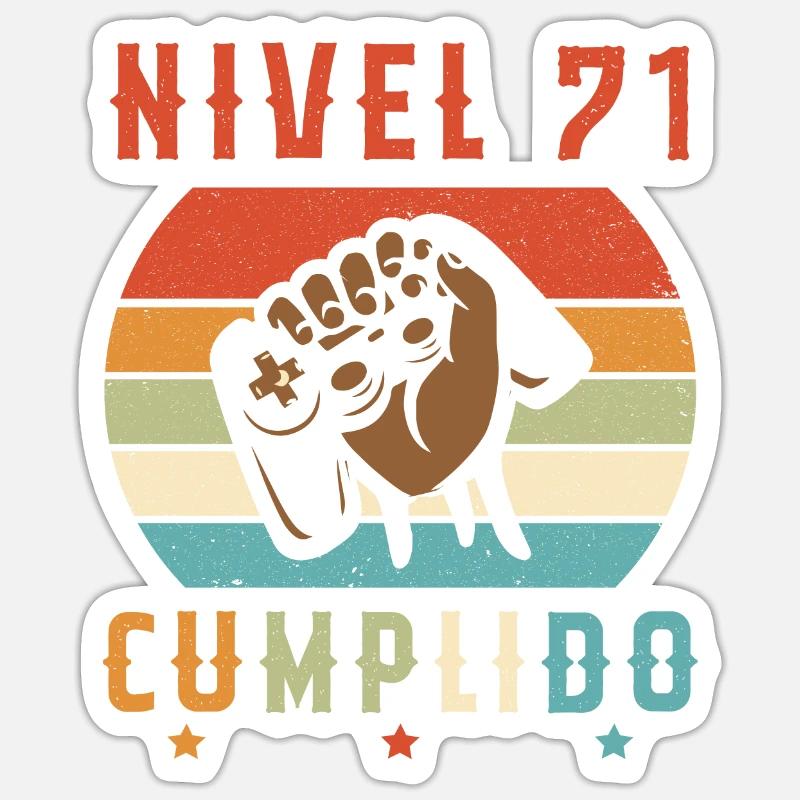 Niveau 71 complete - Sticker taille S (10 x 10 cm) - blanc mat