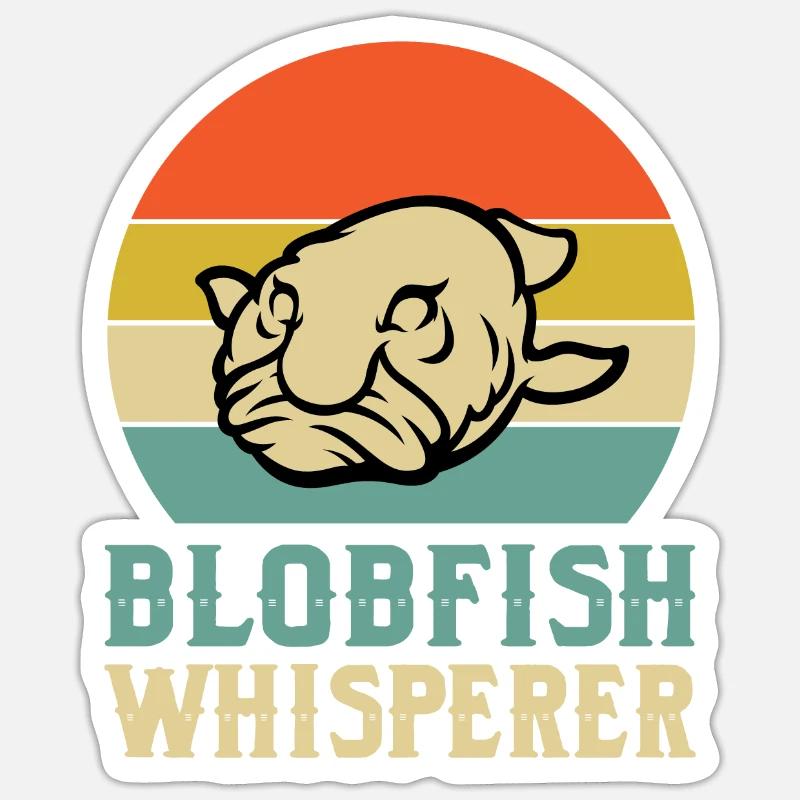 Blobfish Whisperer - Sticker size S (10 x 10 cm) - white matte