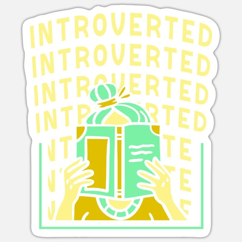 Introvertiert Introvertierter Sarkasmus Schüchtern Sticker Größe S (10 x 10 cm)