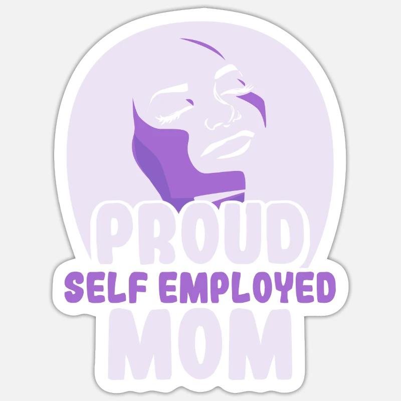 Stolze Selbständige Mutter Selbstständig Sticker Größe S (10 x 10 cm)