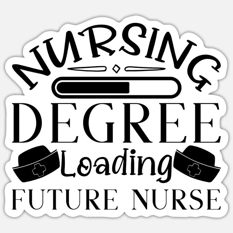 NURSE Degree loading Sticker size S (10 x 10 cm)
