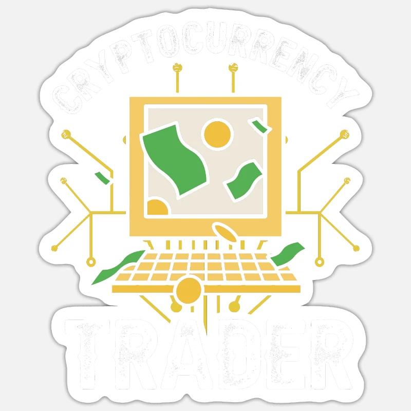 Kryptowährungs Händler Crypto Trader Krypto Sticker Größe S (10 x 10 cm)