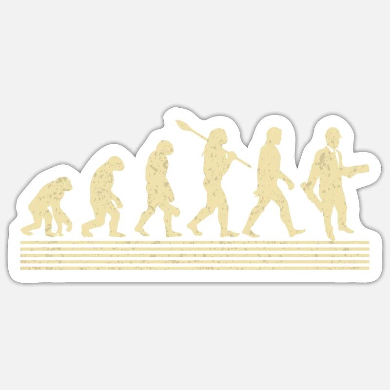 Architekt Evolution - Sticker Größe S (10 x 10 cm) - Mattweiß