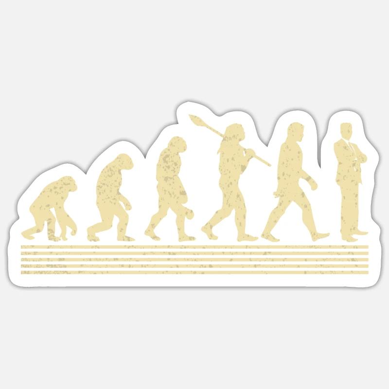 Verkaufsleiter Evolution - Sticker Größe S (10 x 10 cm) - Mattweiß