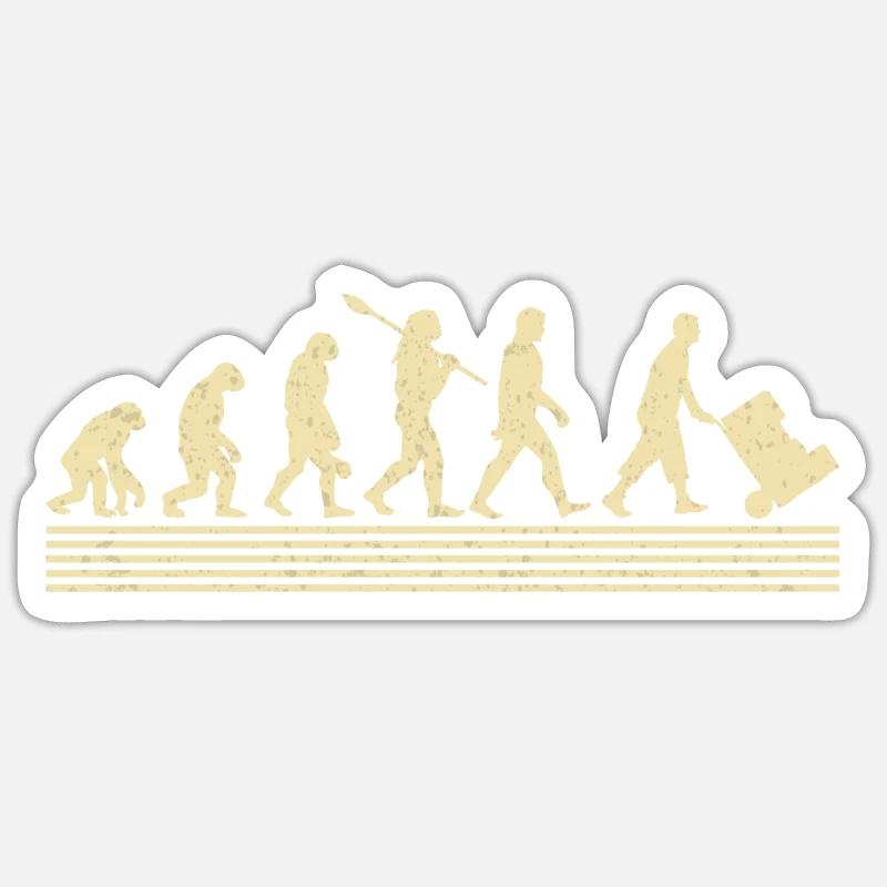 Évolution logisticienne - Sticker taille S (10 x 10 cm) - blanc mat