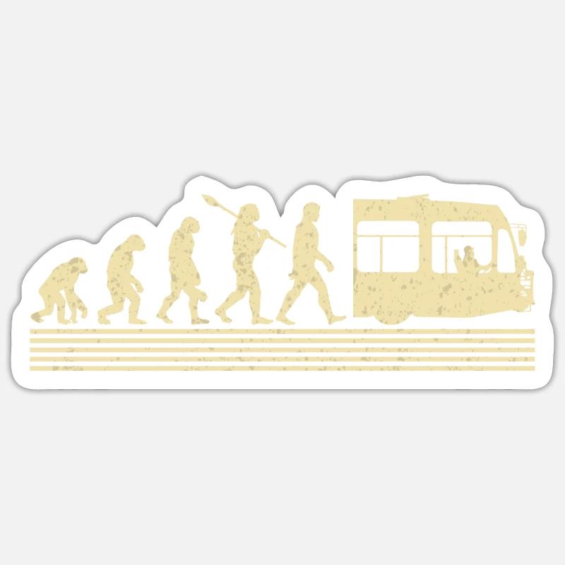 Busfahrer-evolution Sticker Größe S (10 x 10 cm)