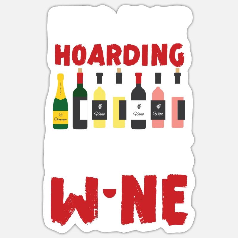 Sommelier Wine Drinking Tasting - Sticker Größe S (10 x 10 cm) - Mattweiß