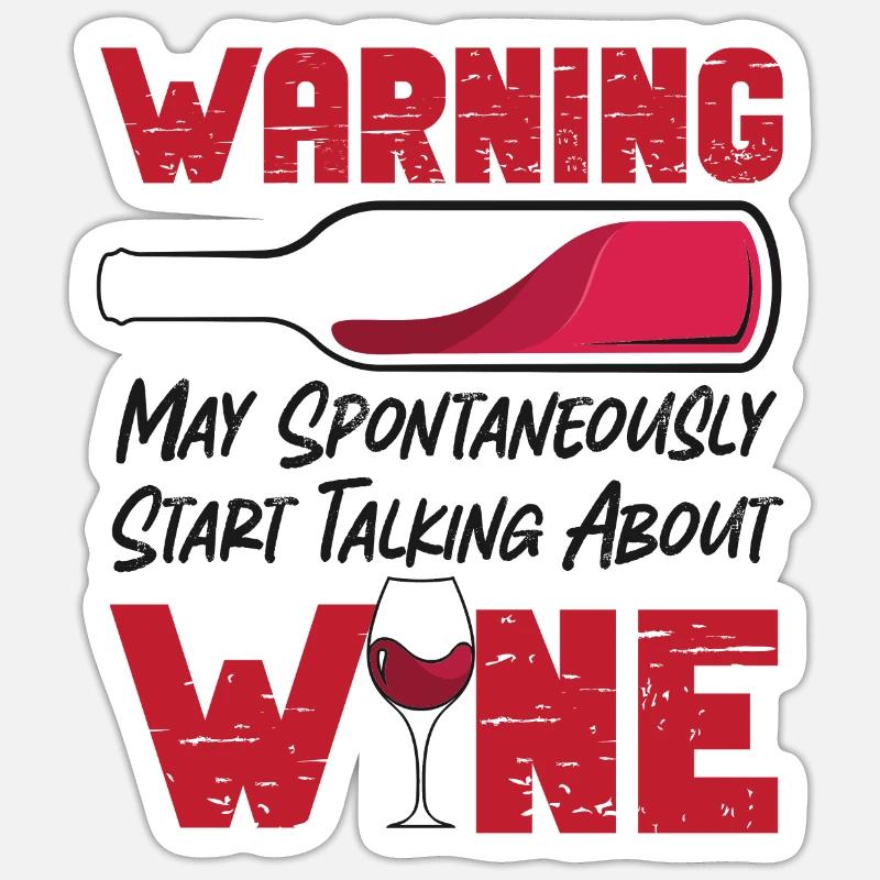 Sommelier Wine Drinking Tasting - Sticker Größe S (10 x 10 cm) - Mattweiß