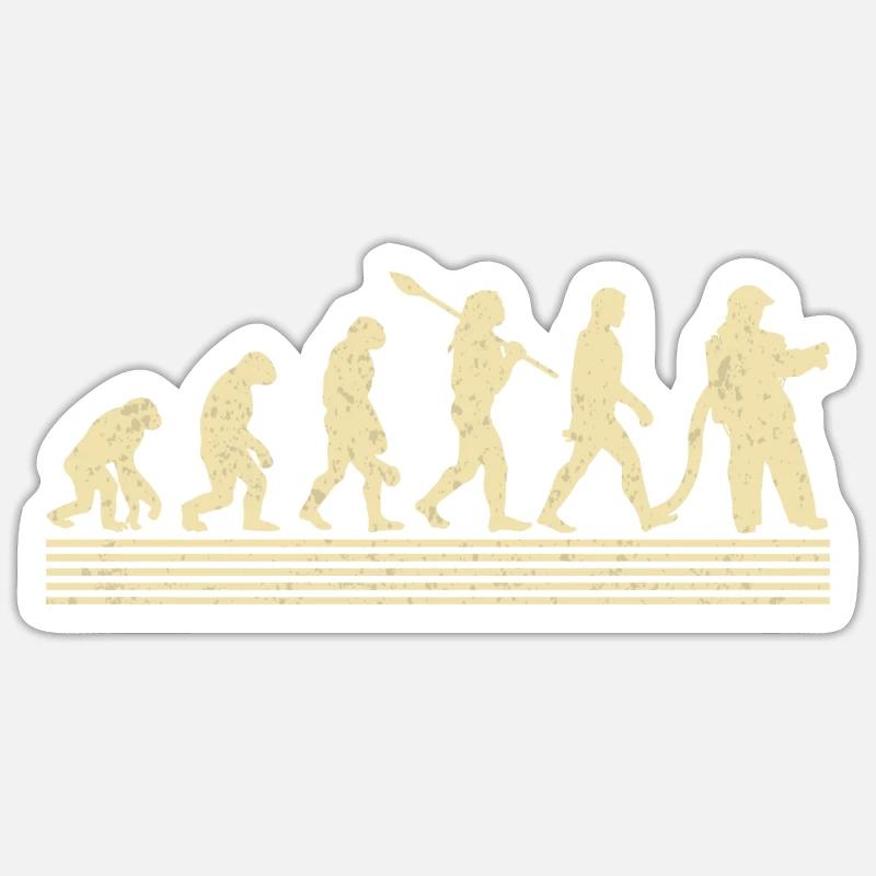 Fire brigade evolution - Sticker size S (10 x 10 cm) - white matte
