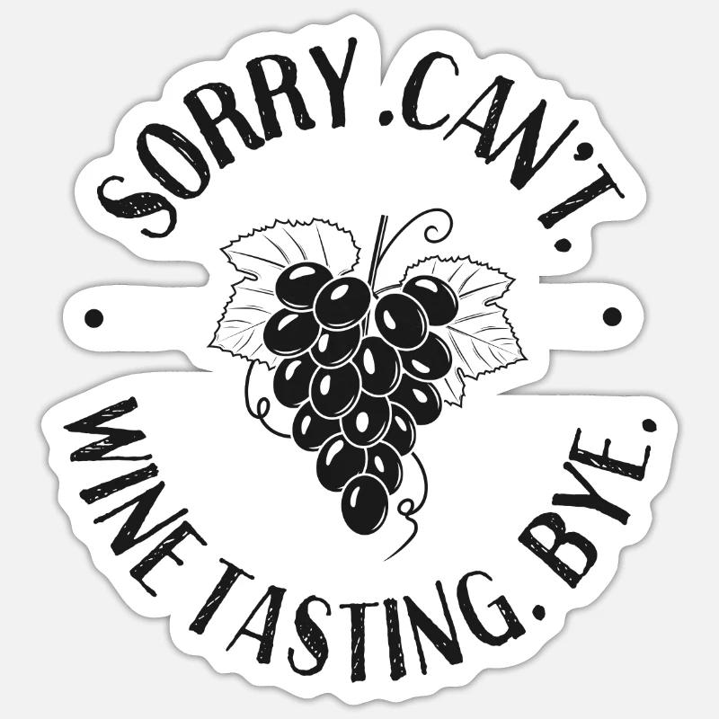 Sommelier Wine Drinking Tasting - Sticker Größe S (10 x 10 cm) - Mattweiß