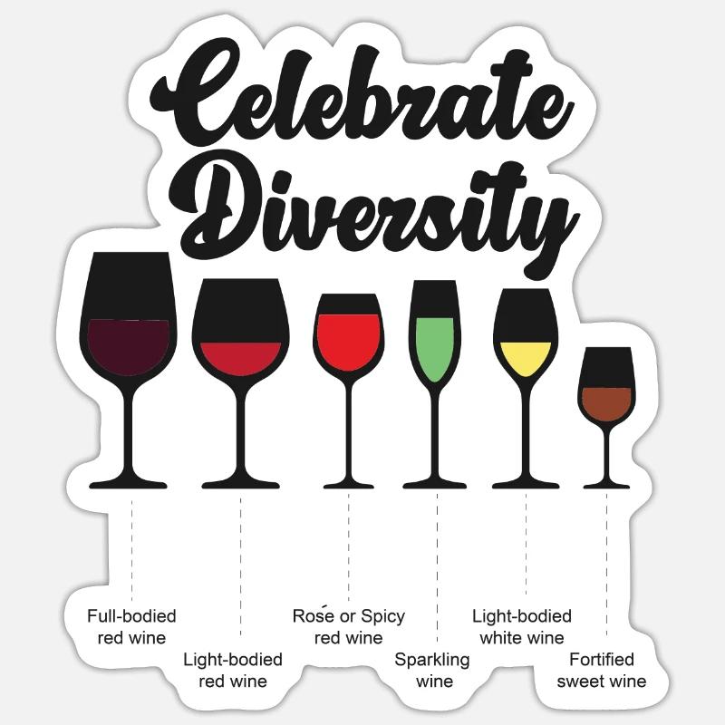 Sommelier Wine Drinking Tasting - Sticker Größe S (10 x 10 cm) - Mattweiß