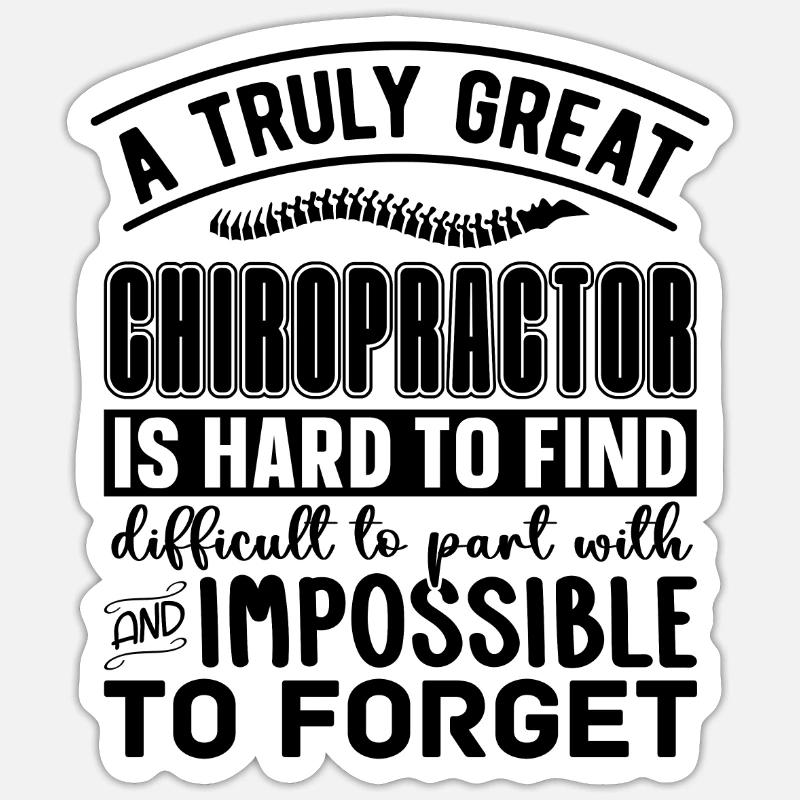 Chiropraktik Physio Chiropraktiker Geschenkidee - Sticker Größe S (10 x 10 cm) - Mattweiß