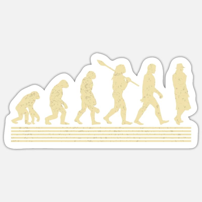 Leichenbestatter-evolution - Sticker Größe S (10 x 10 cm) - Mattweiß