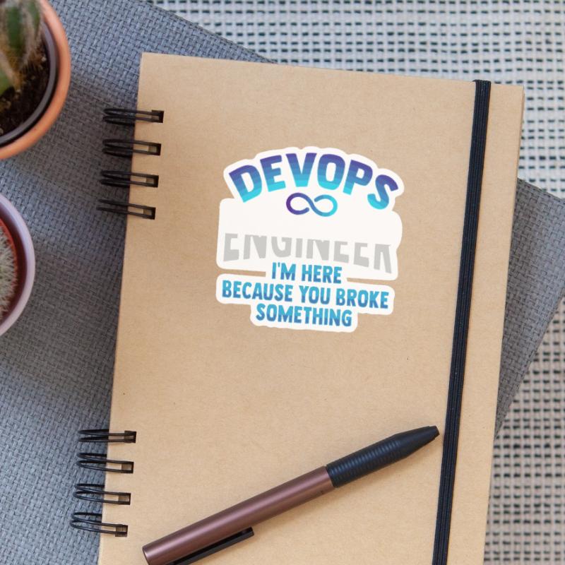 Sys-Admin Developer Devops Engineer Sticker size S (10 x 10 cm)