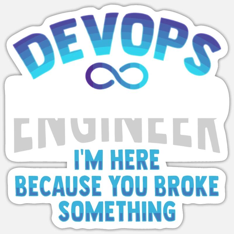 Ingénieur Devops développeur Sys-Admin Sticker taille S (10 x 10 cm)