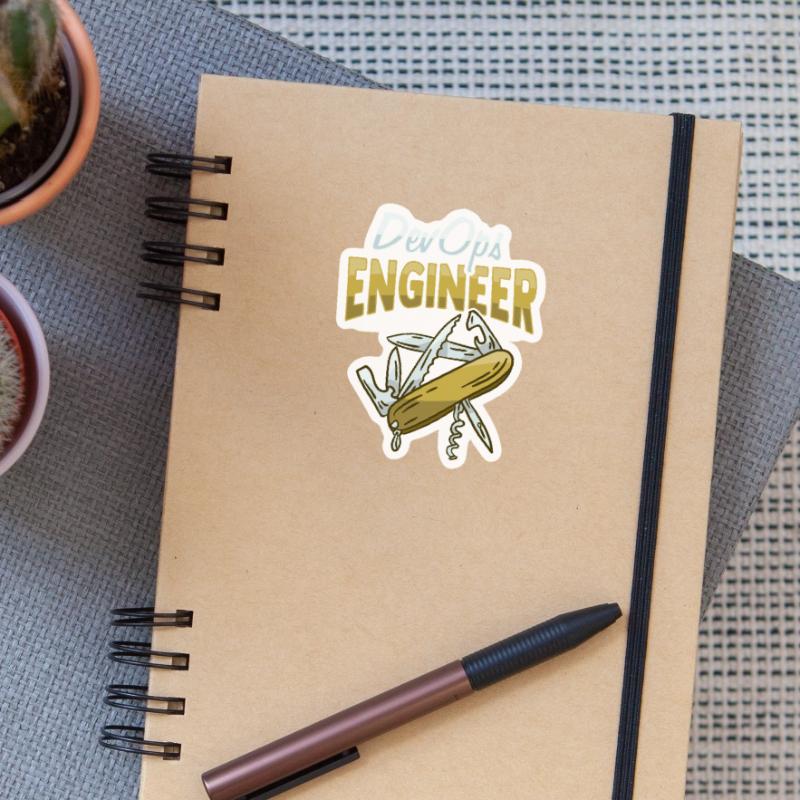 Sys-Admin Developer Devops Engineer Sticker size S (10 x 10 cm)