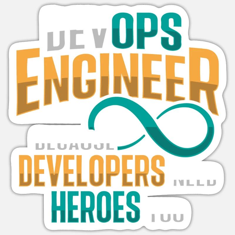 Sys-Admin Developer Devops Engineer - Sticker size S (10 x 10 cm) - white matte