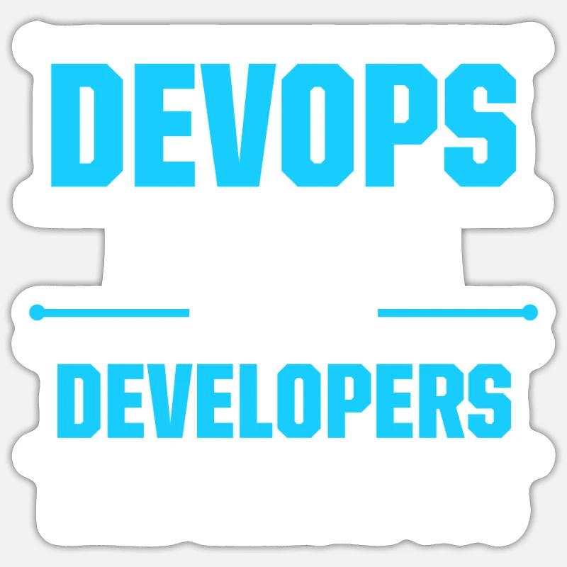 Ingénieur Devops développeur Sys-Admin - Sticker taille S (10 x 10 cm) - blanc mat