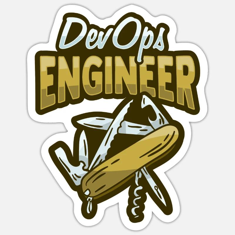 Sys-Admin Entwickler Devops-Ingenieur - Sticker Größe S (10 x 10 cm) - Mattweiß