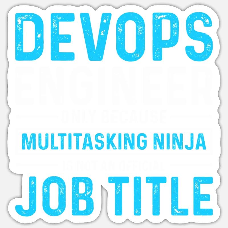 Sys-Admin Developer Devops Engineer - Sticker size S (10 x 10 cm) - white matte