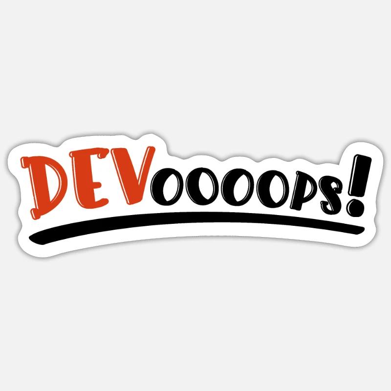 Ingénieur Devops développeur Sys-Admin - Sticker taille S (10 x 10 cm) - blanc mat