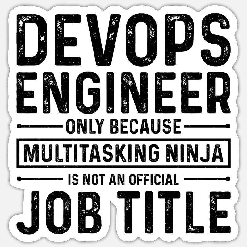Sys-Admin Entwickler Devops-Ingenieur - Sticker Größe S (10 x 10 cm) - Mattweiß