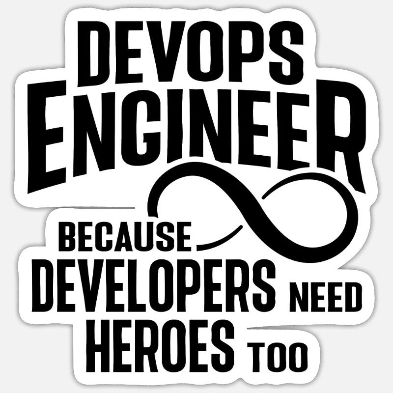 Sys-Admin Developer Devops Engineer - Sticker size S (10 x 10 cm) - white matte