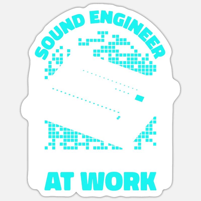 Tontechniker Sound Audio Engineer Sticker Größe S (10 x 10 cm)