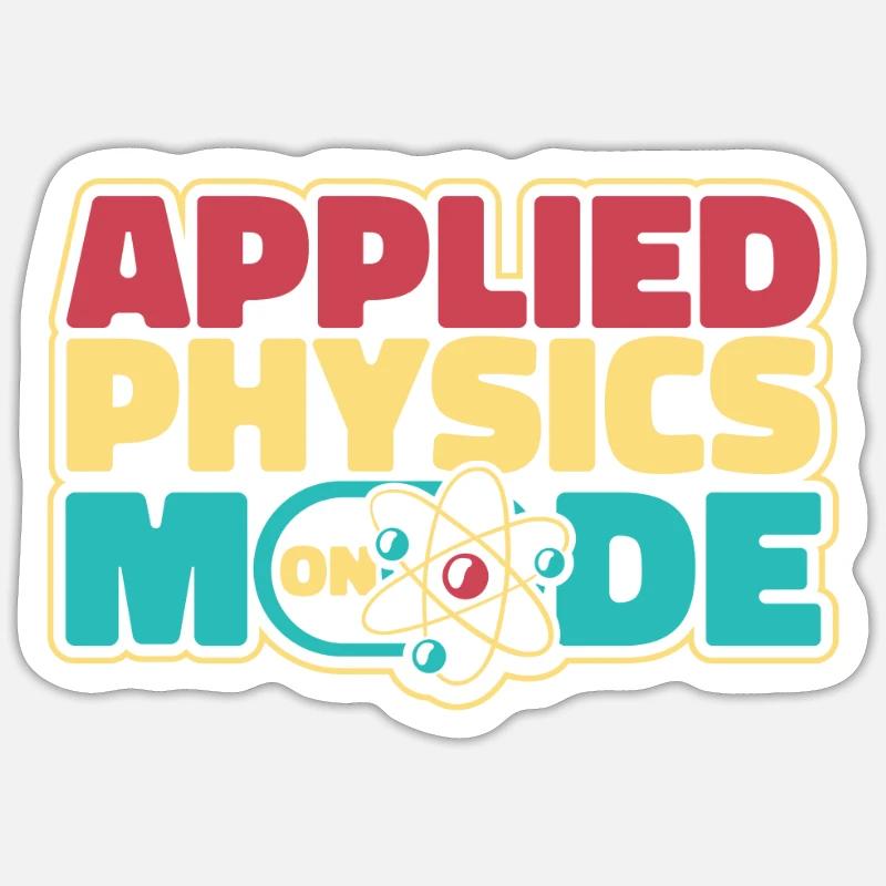 Physicien physicien - Sticker taille S (10 x 10 cm) - blanc mat
