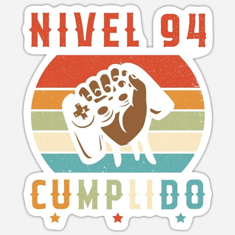 Niveau 94 Complet - Sticker taille S (10 x 10 cm) - blanc mat